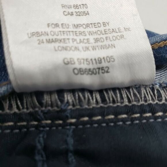 Free People Jeans Shark Bite Blue Distressed Skinny Size 26 Blue Denim - Picture 8 of 11